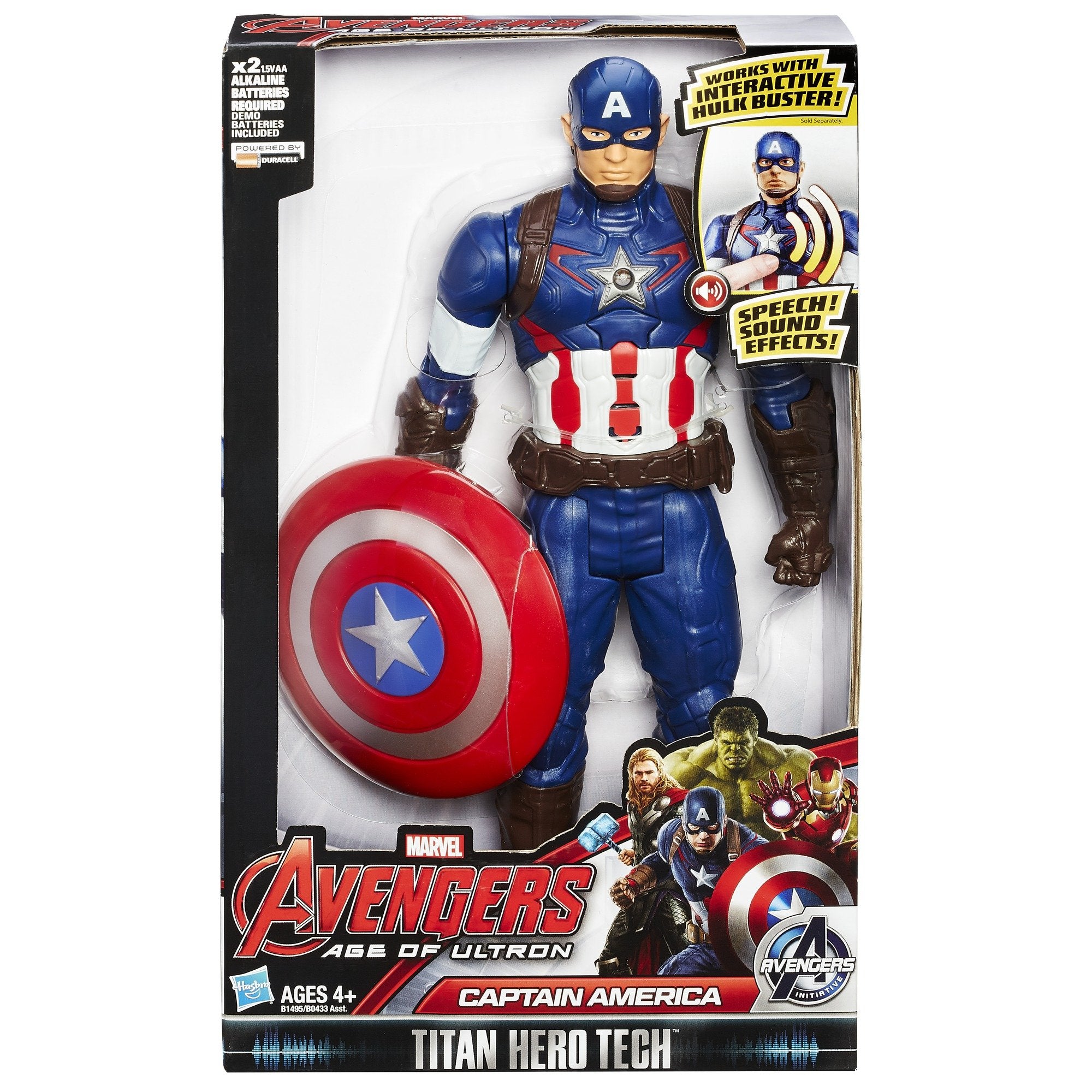 Marvel Captain America Titan Hero Tech figure, armor detail for collectors and play