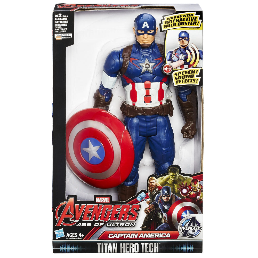Marvel Captain America Titan Hero Tech figure, armor detail for collectors and play