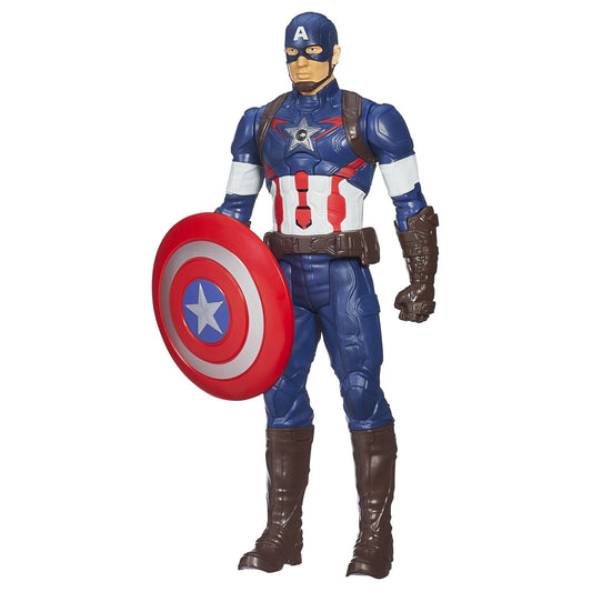 Marvel Captain America Titan Hero Tech figure, front view, movie-inspired armor detail