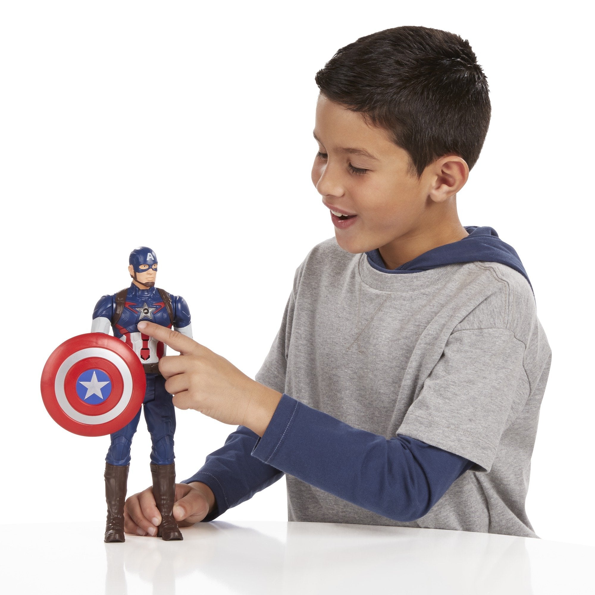 Marvel Captain America Titan Hero Tech figure, built-in phrases and sounds for play