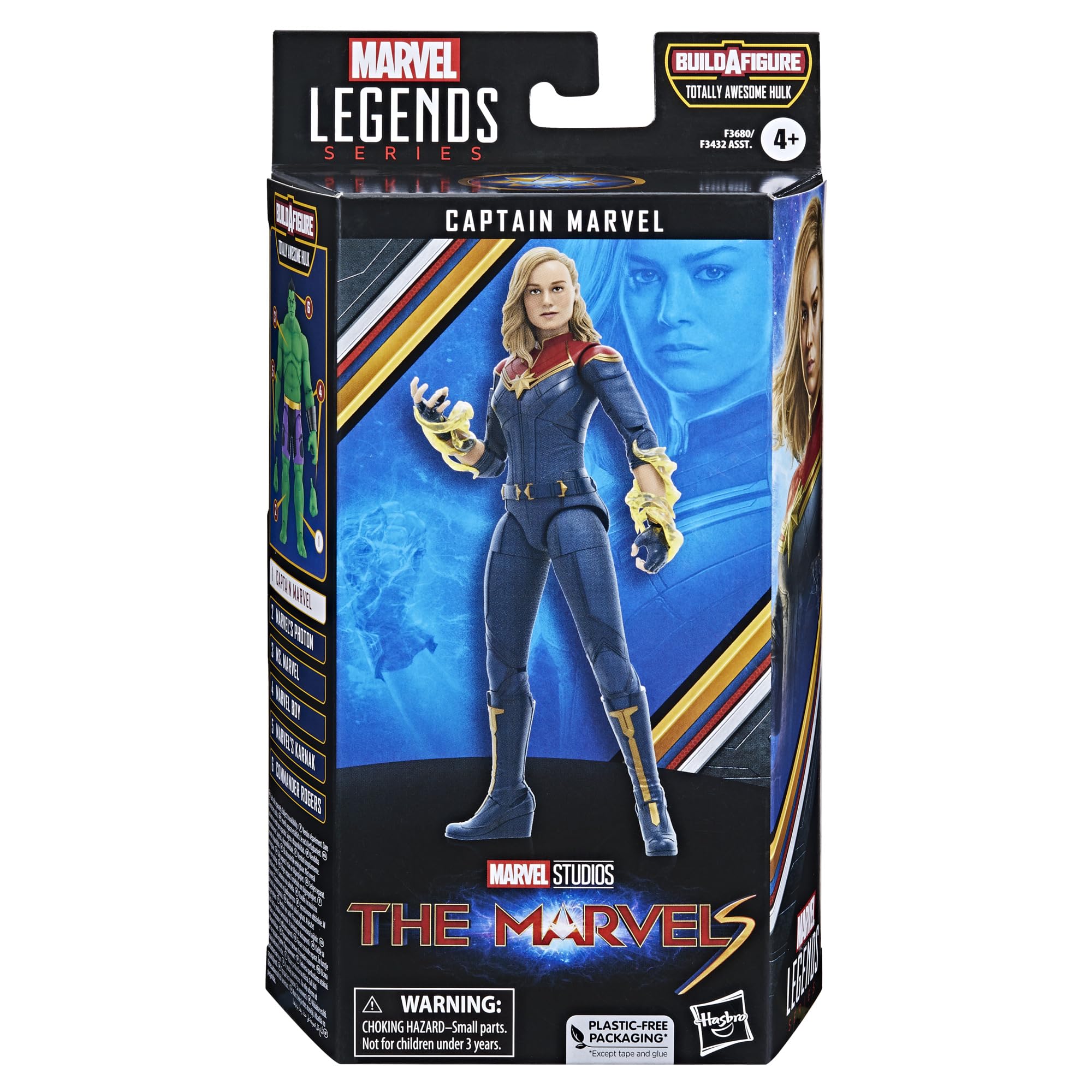 Marvel Captain Marvel 6-inch figure side view showing articulation for action poses