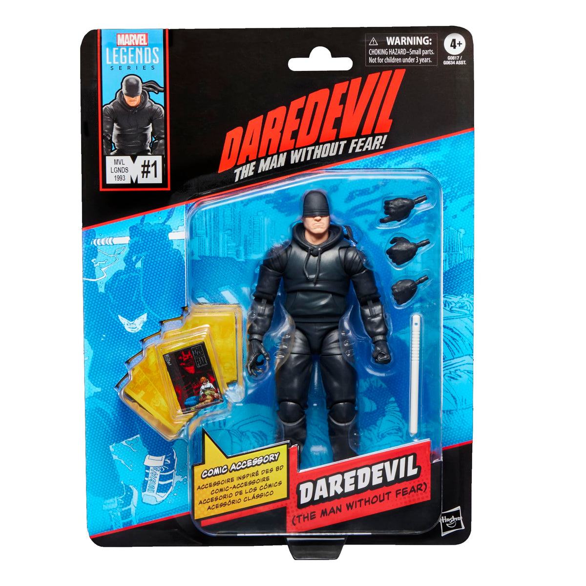MARVEL CLASSIC Daredevil figure front view for dynamic pose display