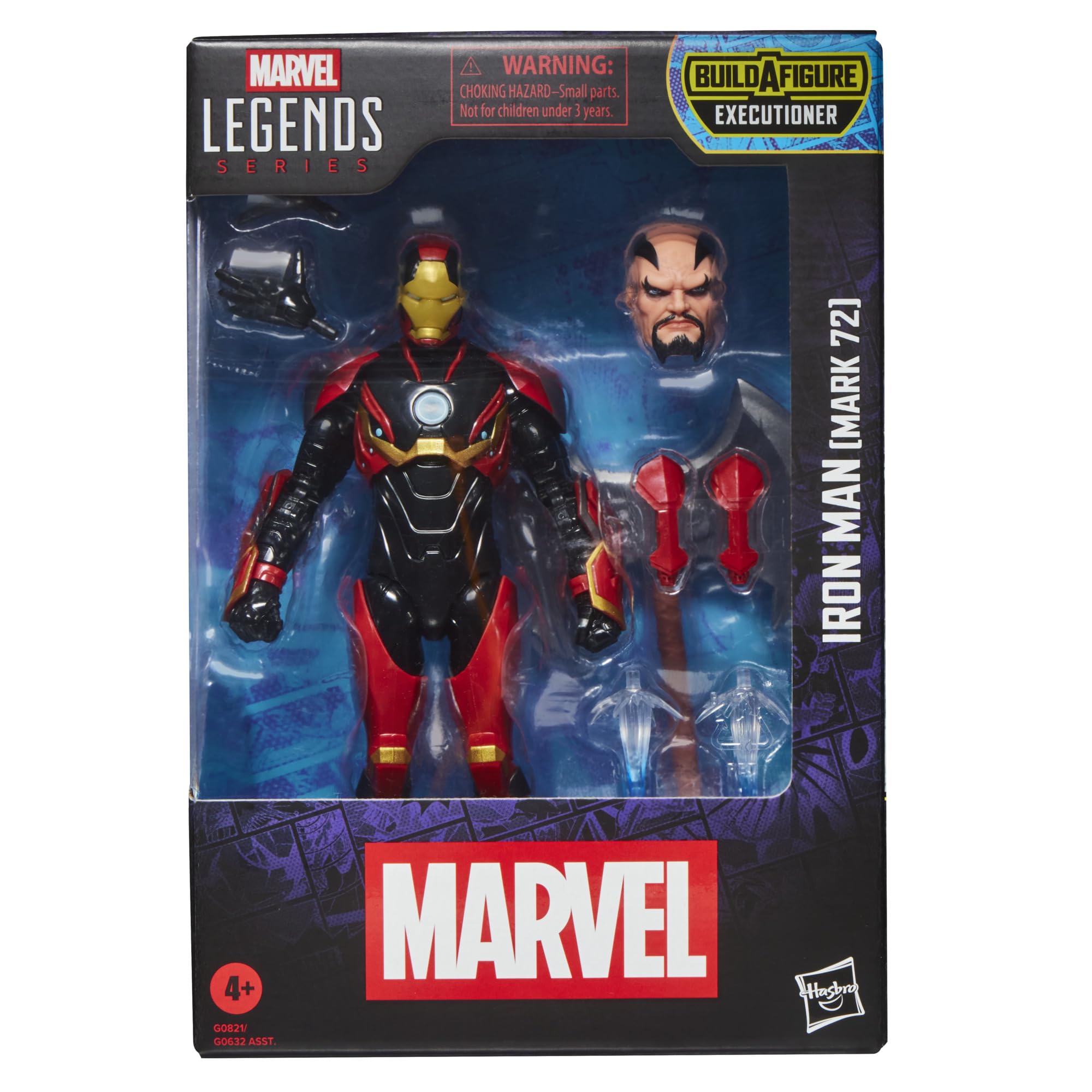 MARVEL CLASSIC Iron Man MK72 front view for striking armor display.