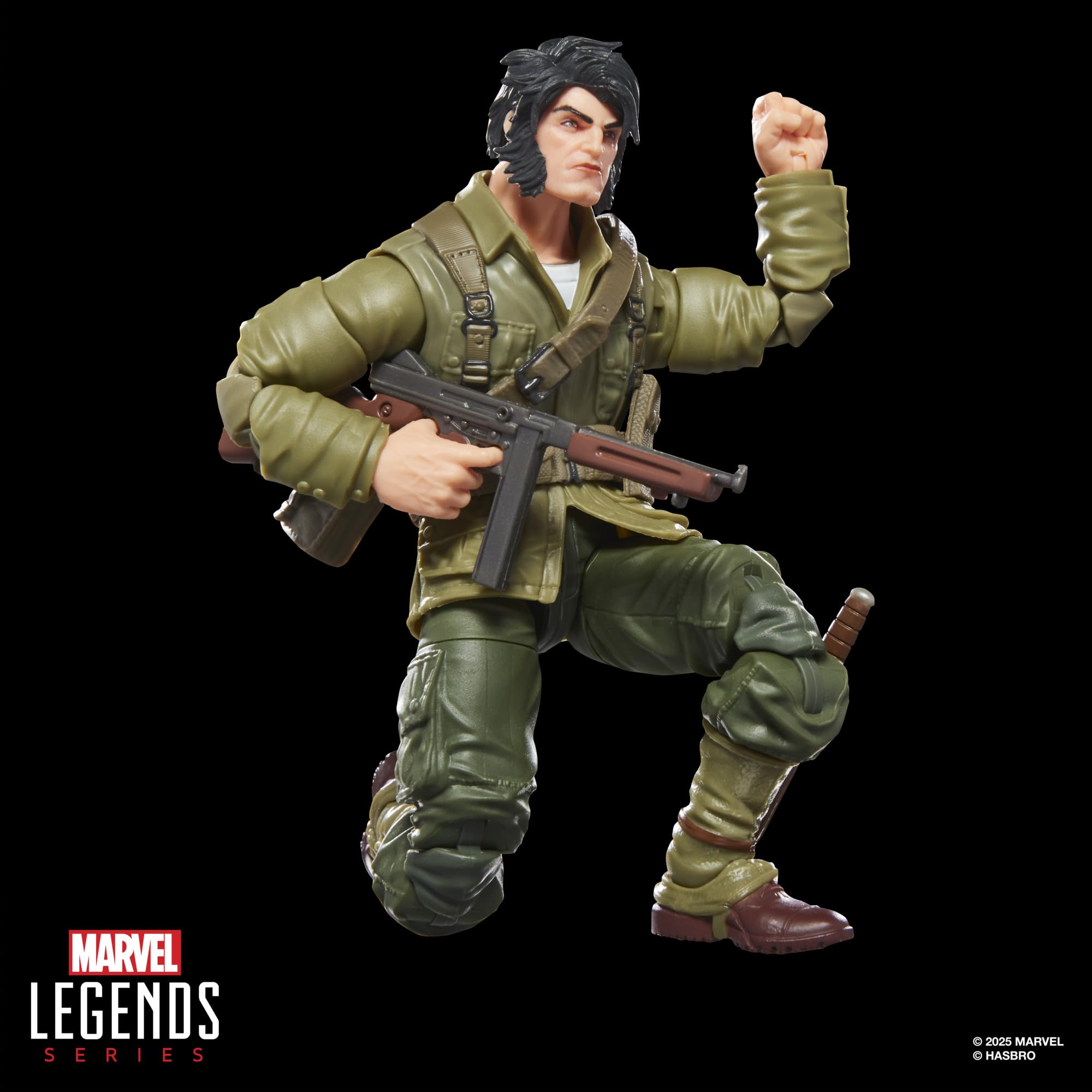 Marvel Classic Wolverine WWII Logan detailed deco enhances shelf appeal.
