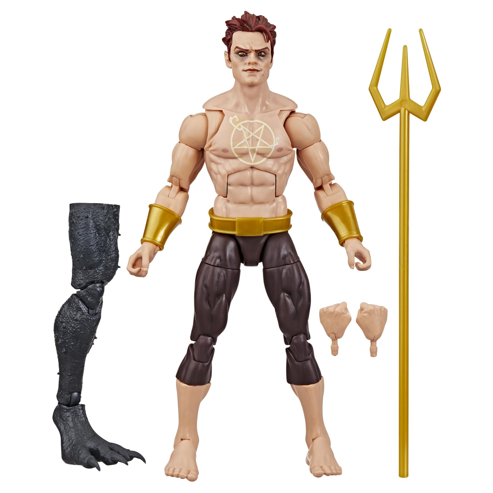 Marvel Daimon Hellstrom figure front view for dynamic shelf display.