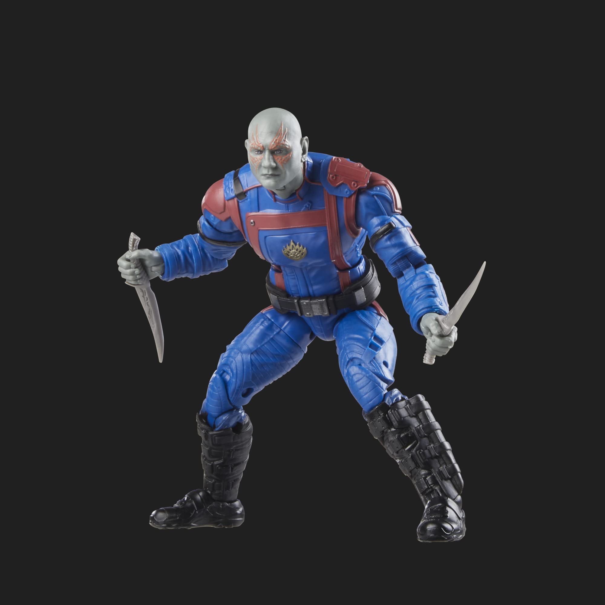 Drax figure in a Guardians HQ-inspired display setup