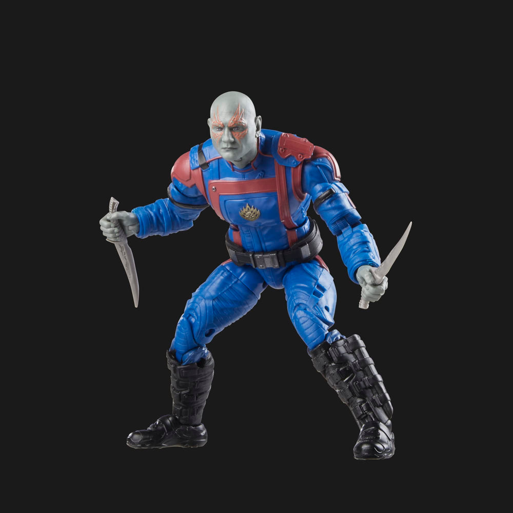 Drax figure in a Guardians HQ-inspired display setup
