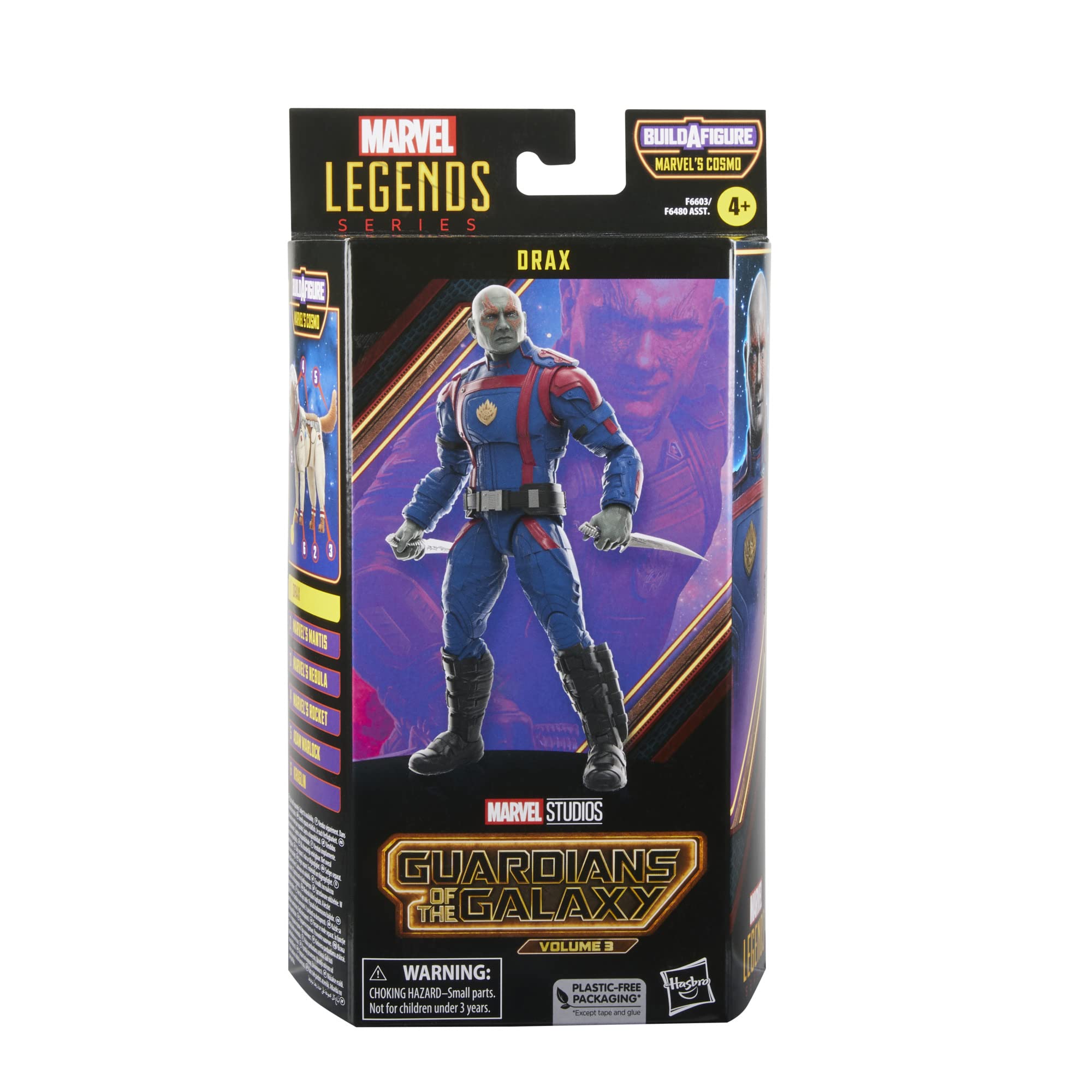 Drax figure with two movie-inspired knife accessories for dynamic scenes