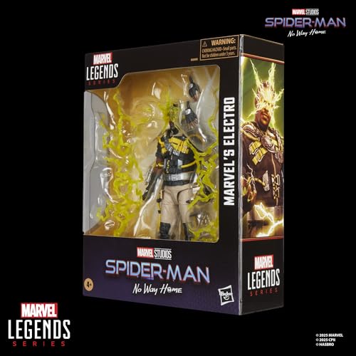 Marvel Legends Electro figure ready for shelf display.