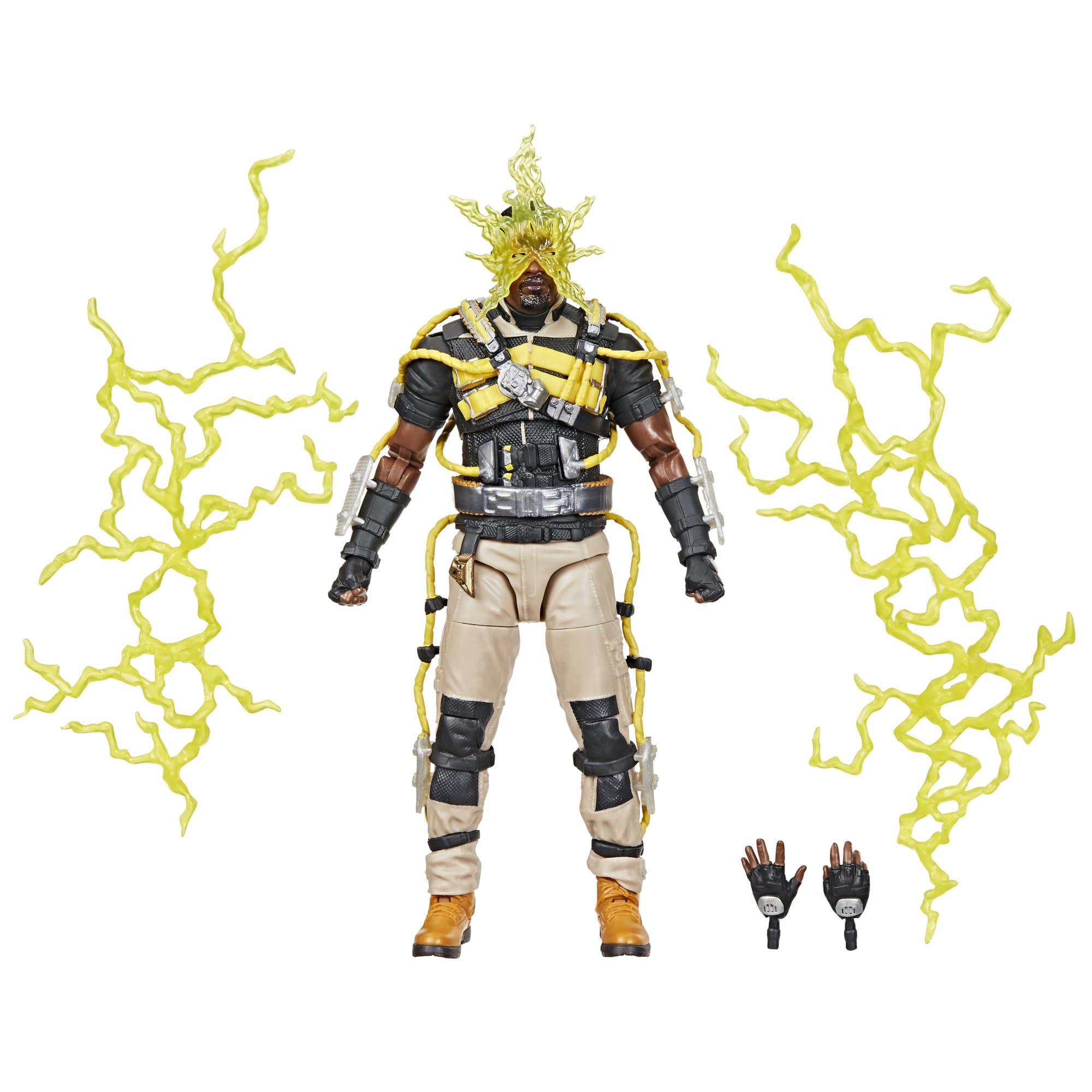 Marvel's Electro figure with headpiece for dynamic display and pose-ready action.