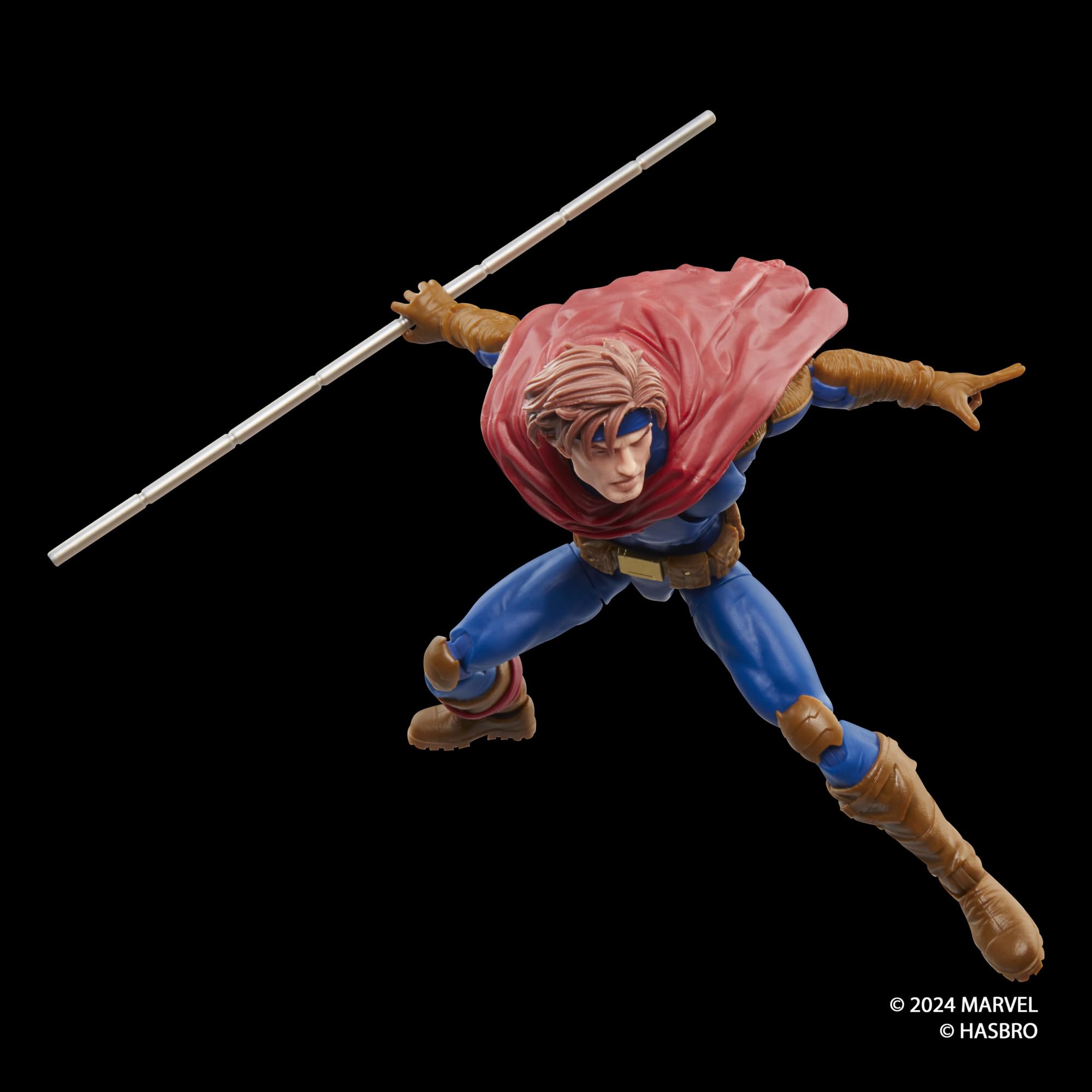 Gambit figure features a fully articulated head for expressive poses
