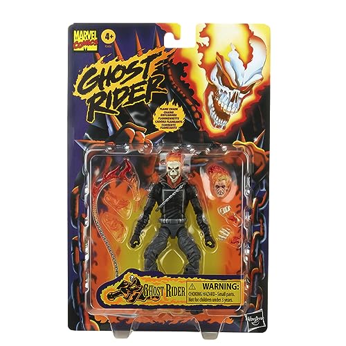 Ghost Rider figure in articulation-posed stance enables action-ready display.