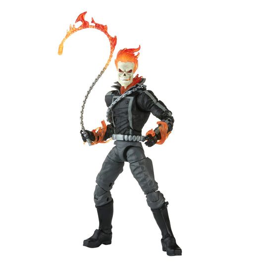 Marvel Ghost Rider figure front view shows premium articulation for dynamic posing.