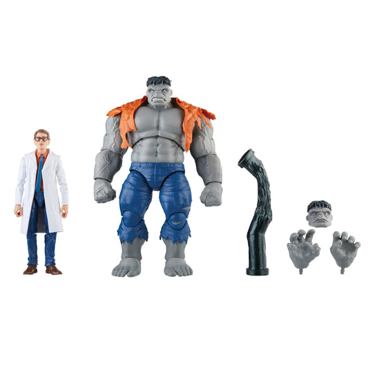 Marvel Gray Hulk action figure front view for dynamic posing and display
