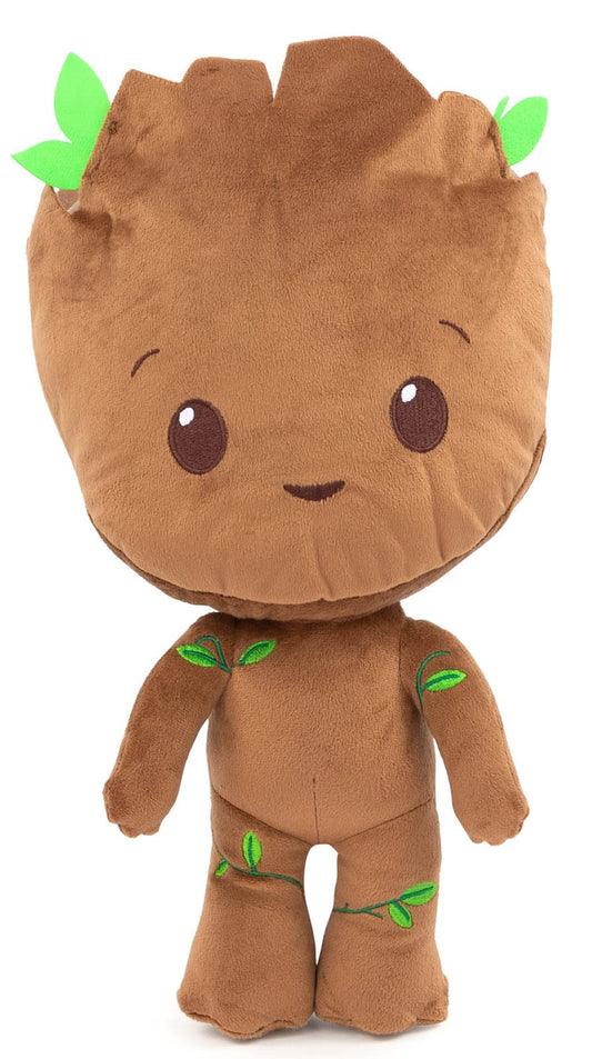 Marvel Groot stuffed pillow buddy offers soft, hug-friendly comfort for travel and bedtime.