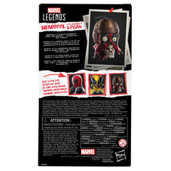 Close-up headsculpt and facial features of Marvel Headpool Logan Wolverine 6-inch figure.