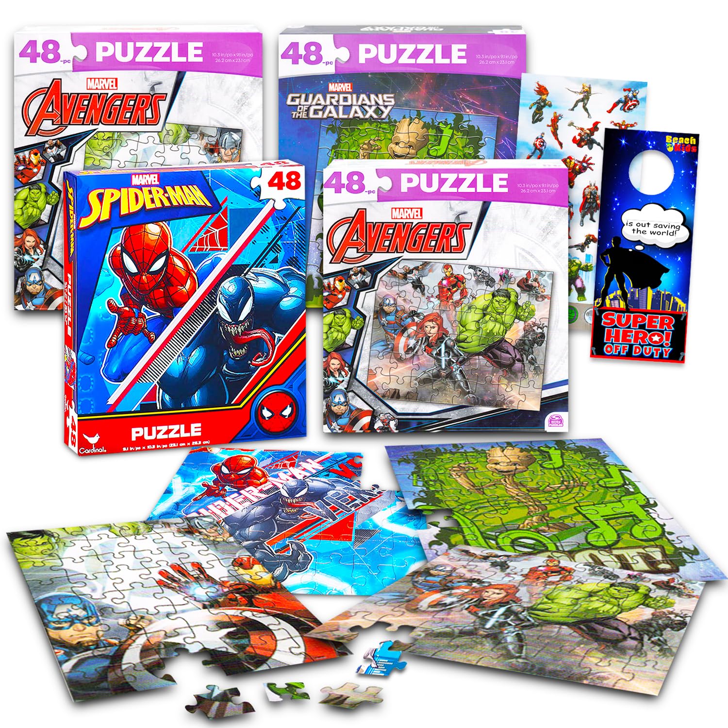Marvel Heroes Premier Puzzles Set: Iron Man puzzle enhances imaginative play and focus