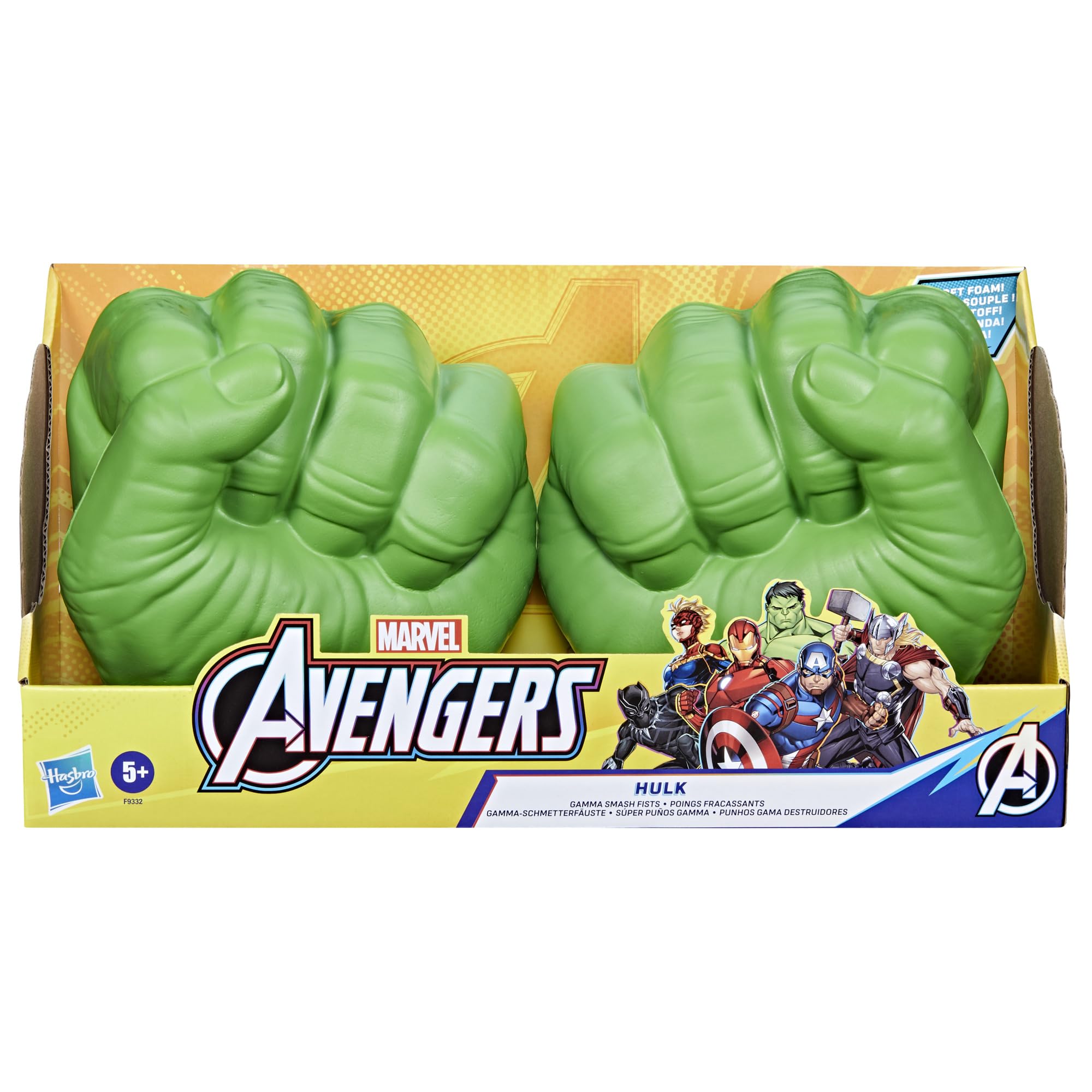 Marvel Hulk Gamma Smash Fists side view show rugged Hulk look.