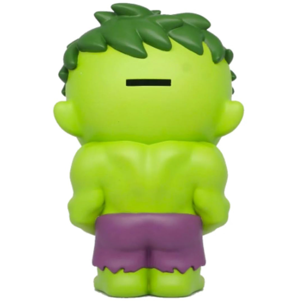 Marvel Hulk PVC Bank coin slot detail—fun savings with iconic hero.
