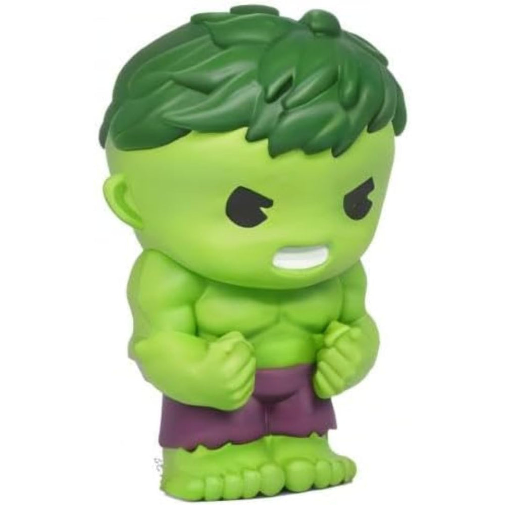Marvel Hulk PVC Bank on display—ideal desk or shelf decor.
