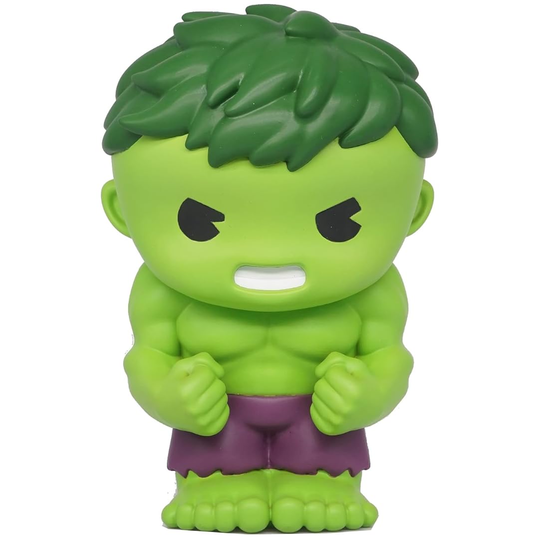 Marvel Hulk PVC Bank figurine—eye-catching display and coin saver.