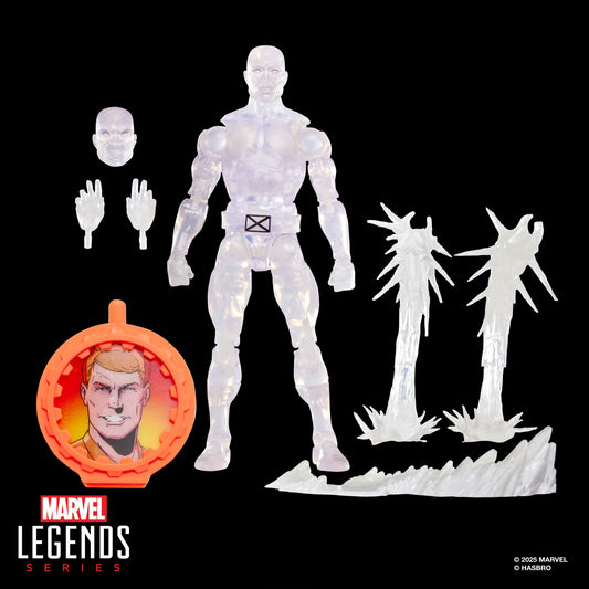 Marvel Ice Man with ice blasts for action scenes