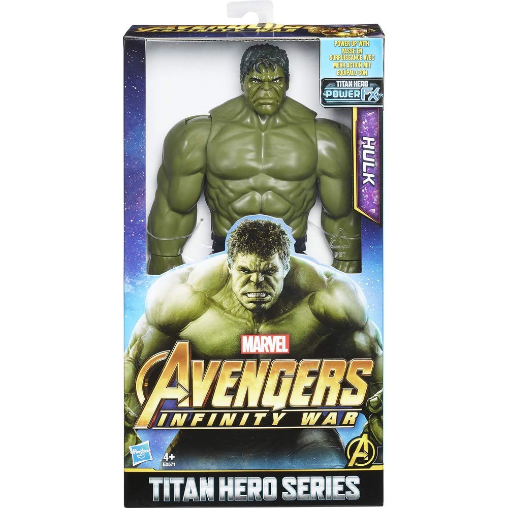 Marvel Infinity War Hulk 12-inch with other Titan Hero figures on display.