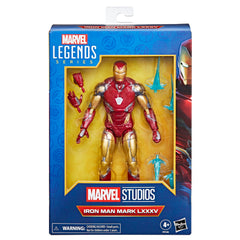 Marvel Iron Man Mark LXXXV figure pose captures dynamic action for collectors.