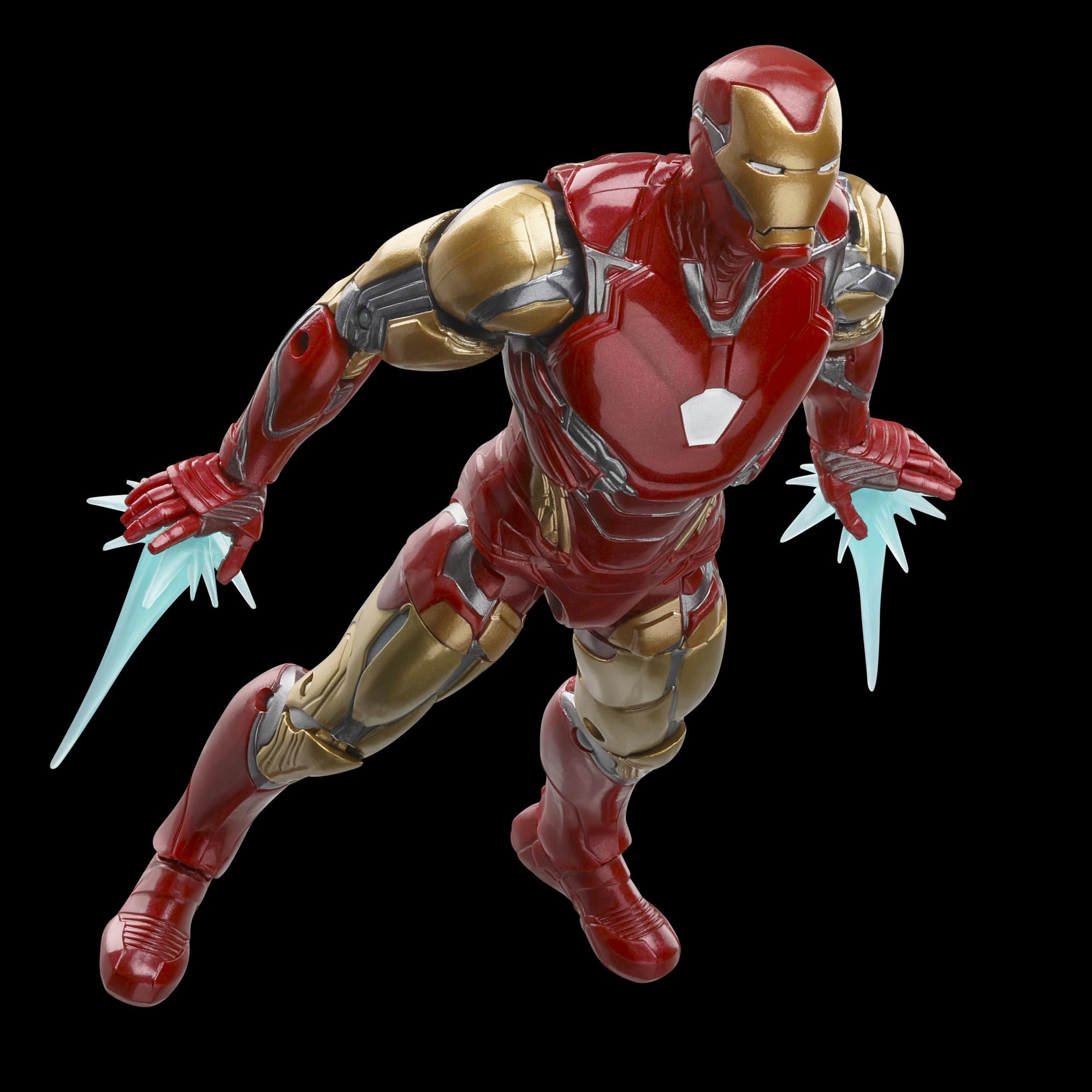Marvel Iron Man Mark LXXXV repulsor FX adds dramatic effects for display.