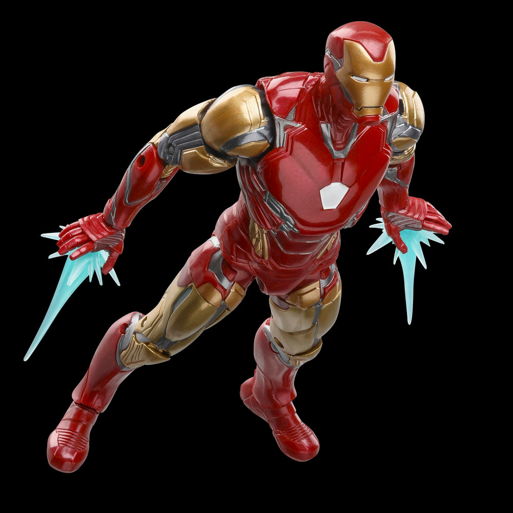 Marvel Iron Man Mark LXXXV repulsor FX adds dramatic effects for display.