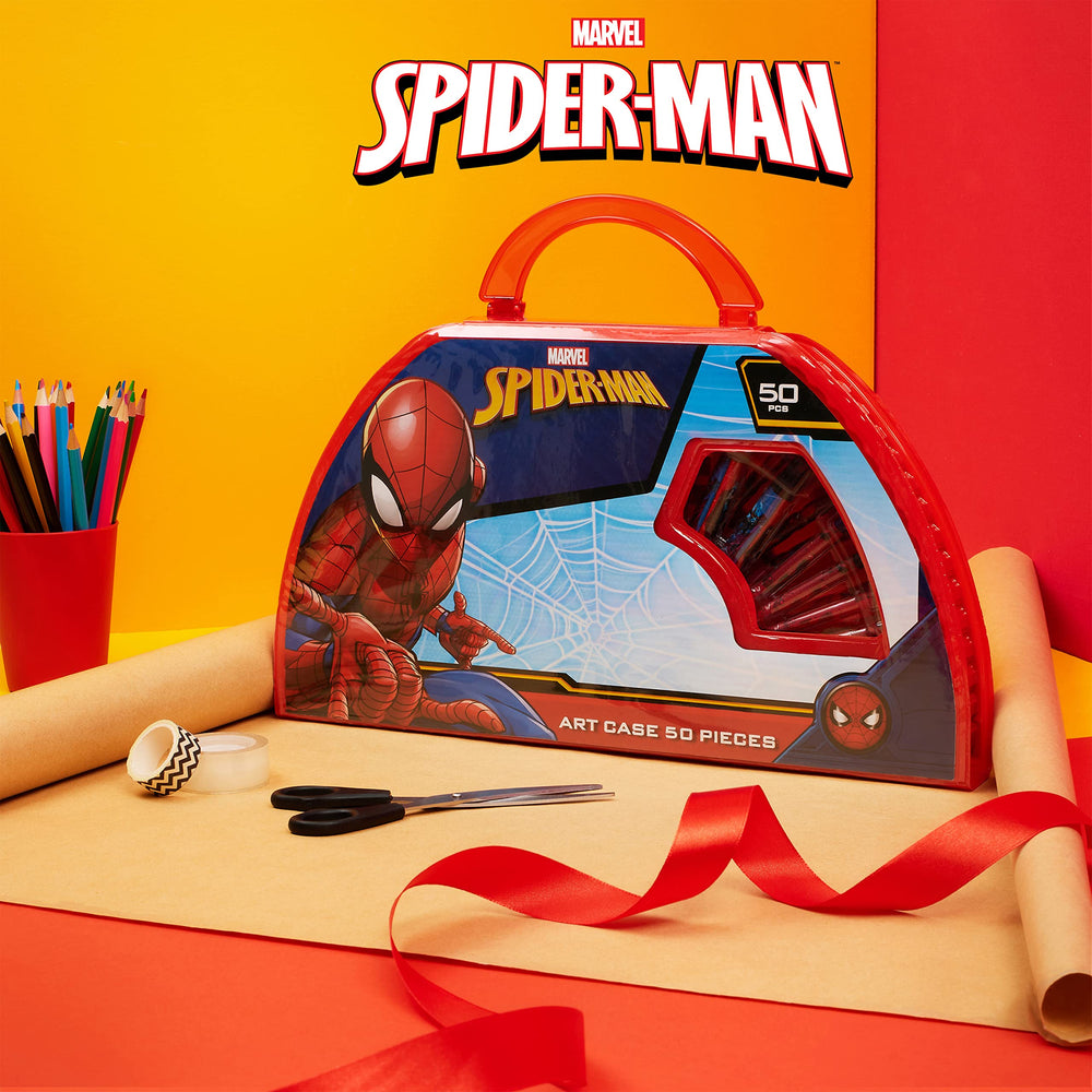 Marvel Kids Art Set crayons in 12 colors for bold drawings.