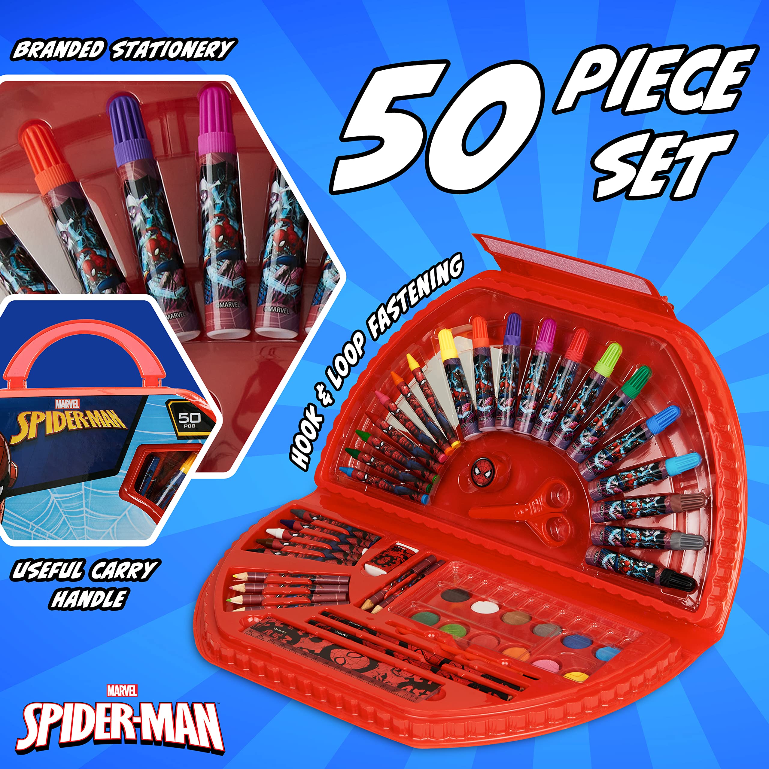 Marvel Kids Art Set watercolor paints for soft washes and blends.
