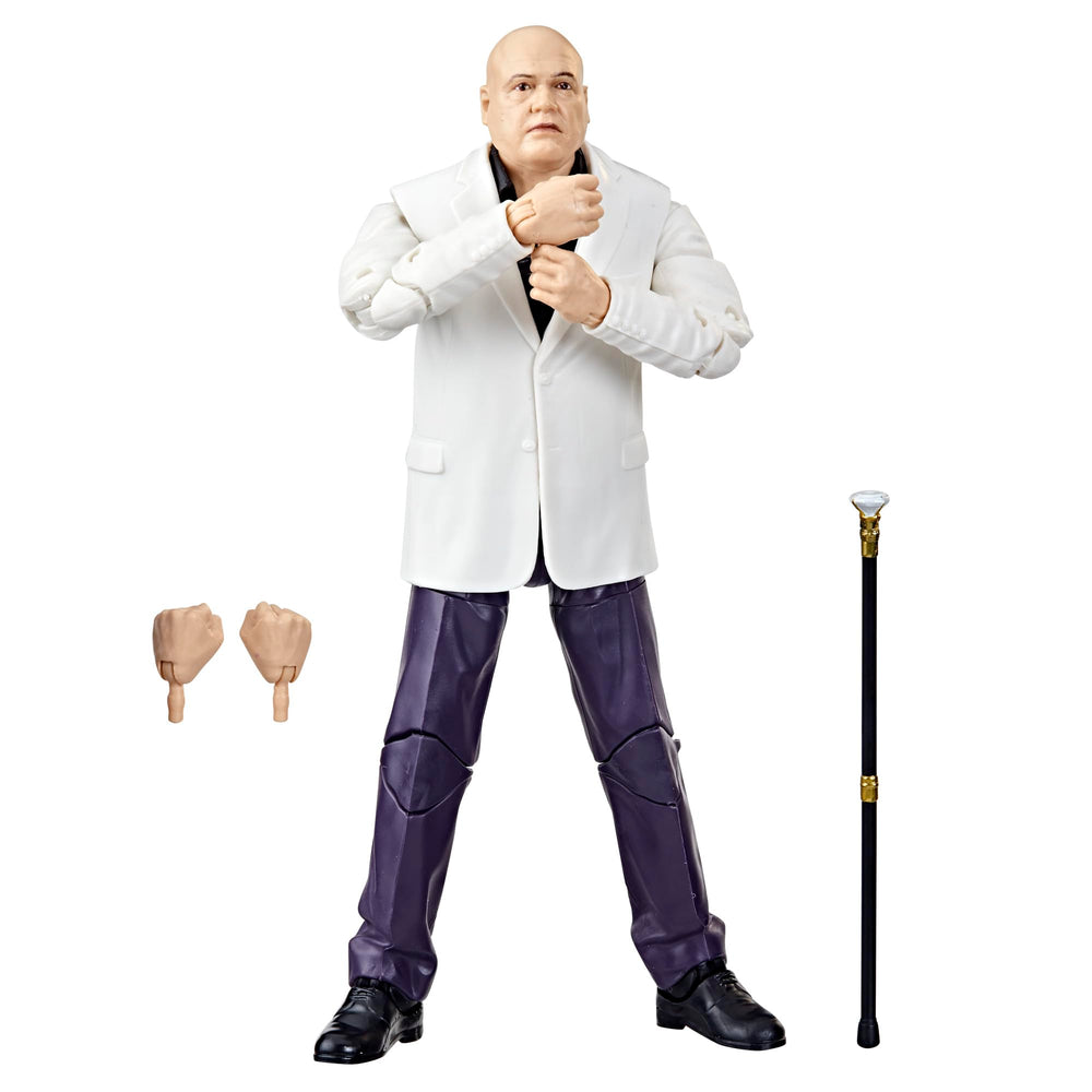 Marvel Kingpin figure front view with detailed sculpt for display.