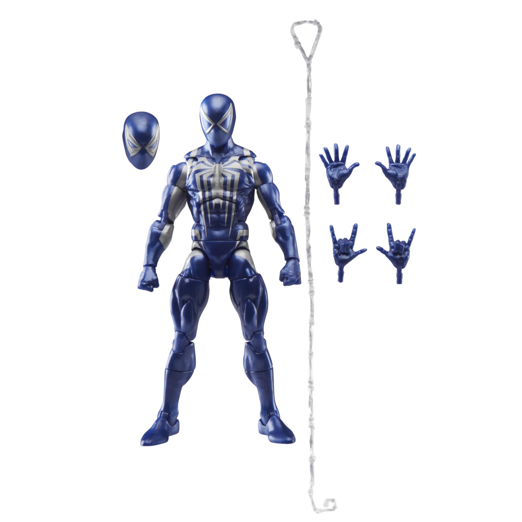 Marvel Legends gamerverse Peter Parker Anti-Venom suit figure front view for display