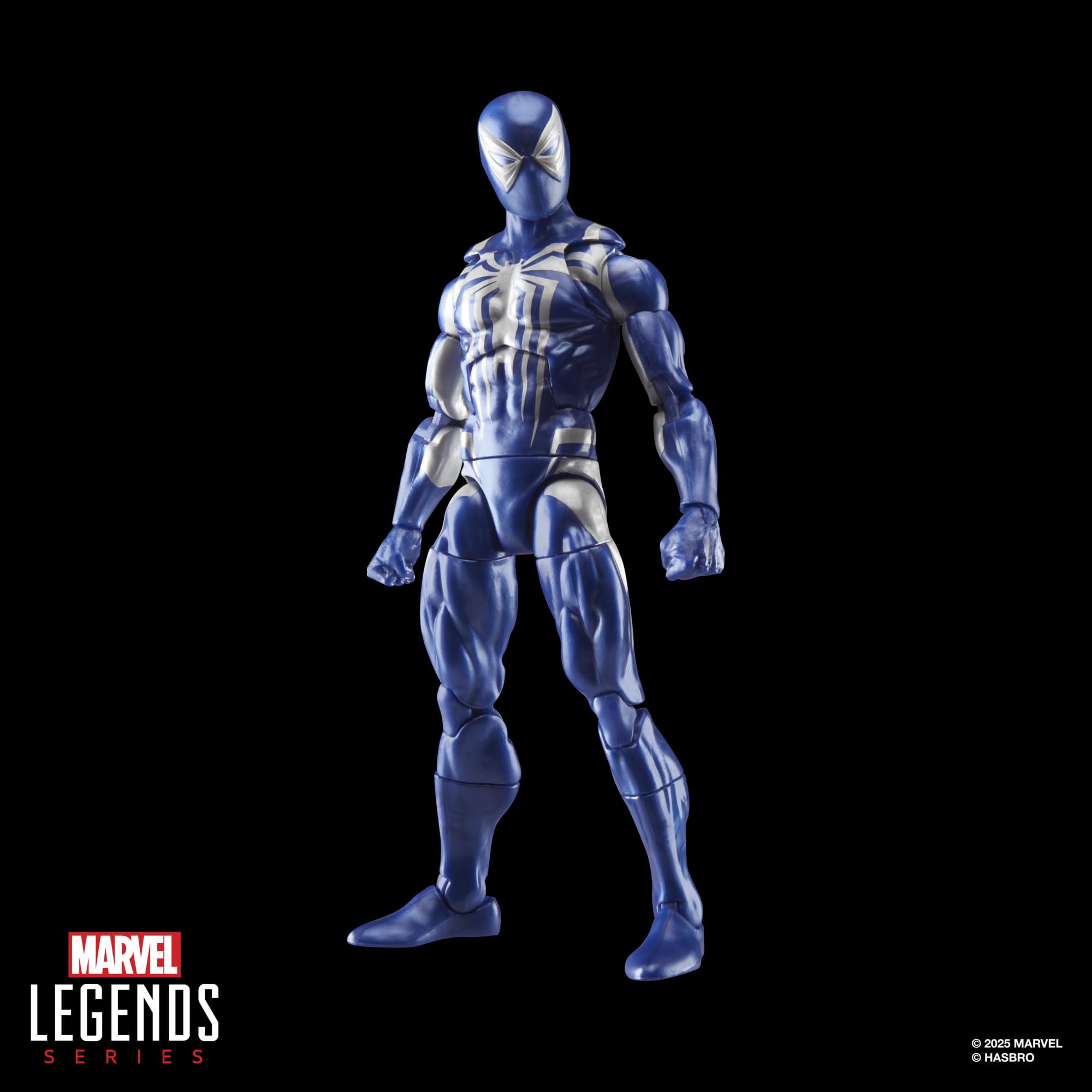 Marvel Legends Peter Parker Anti-Venom suit on display-ready stand