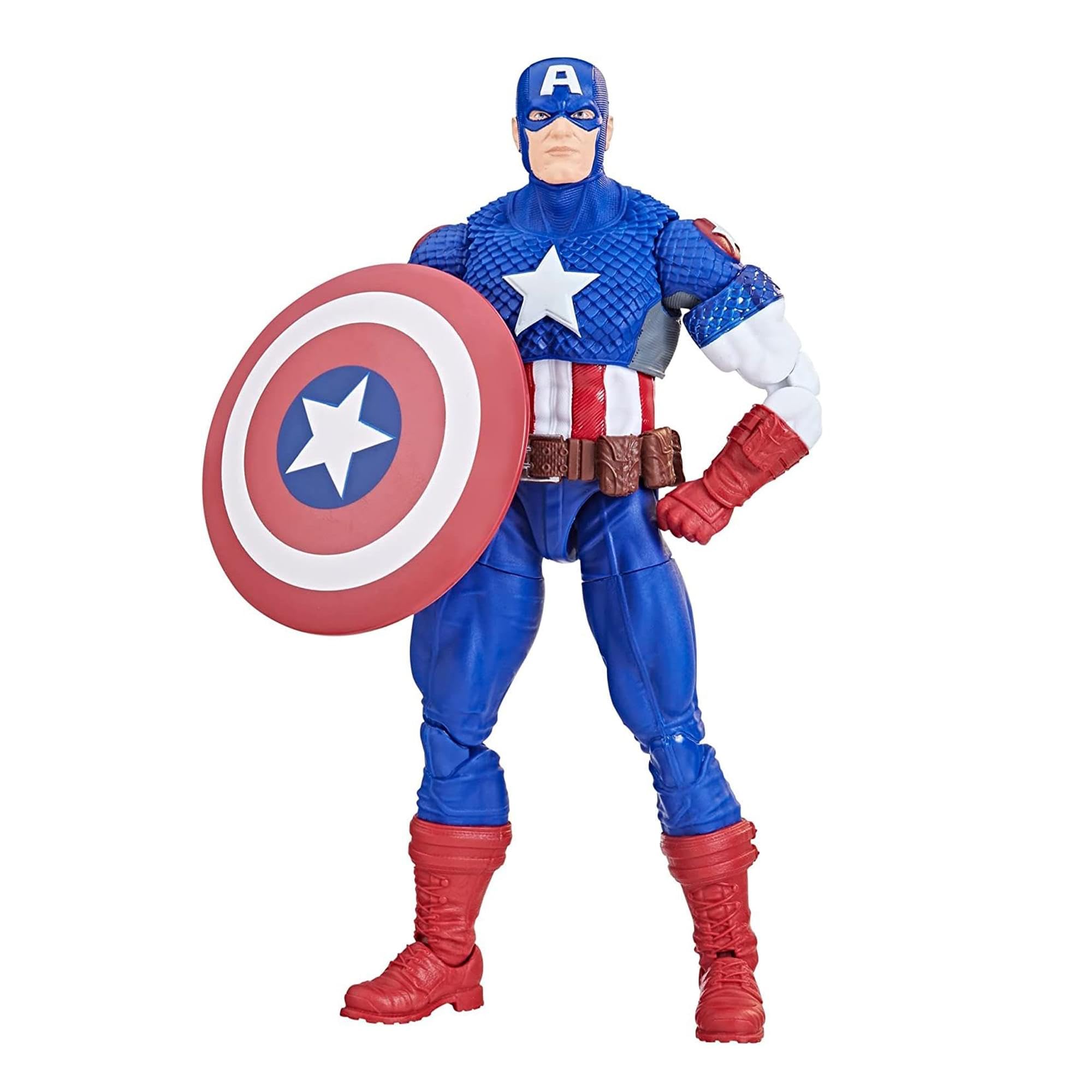 Articulated Ultimate Captain America figure with poseable head, arms, and legs.