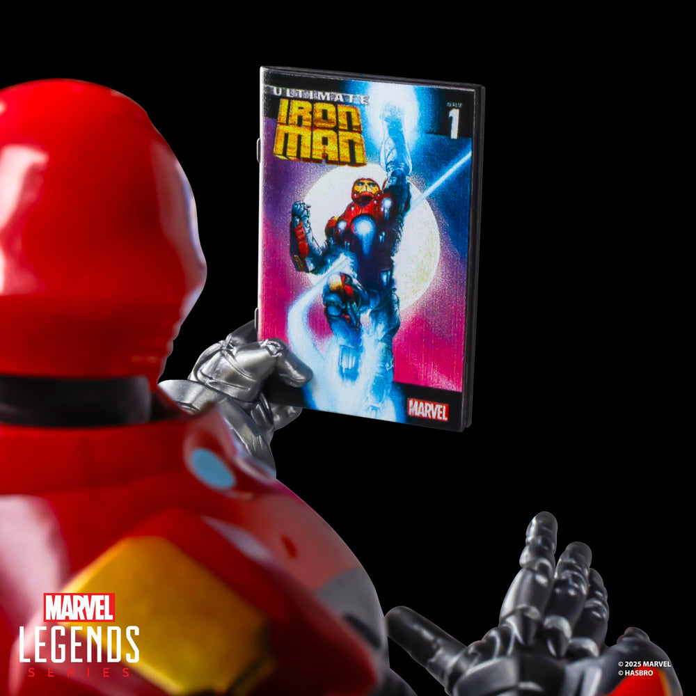 Marvel Legends Ultimate Iron Man back view showing armor sculpt