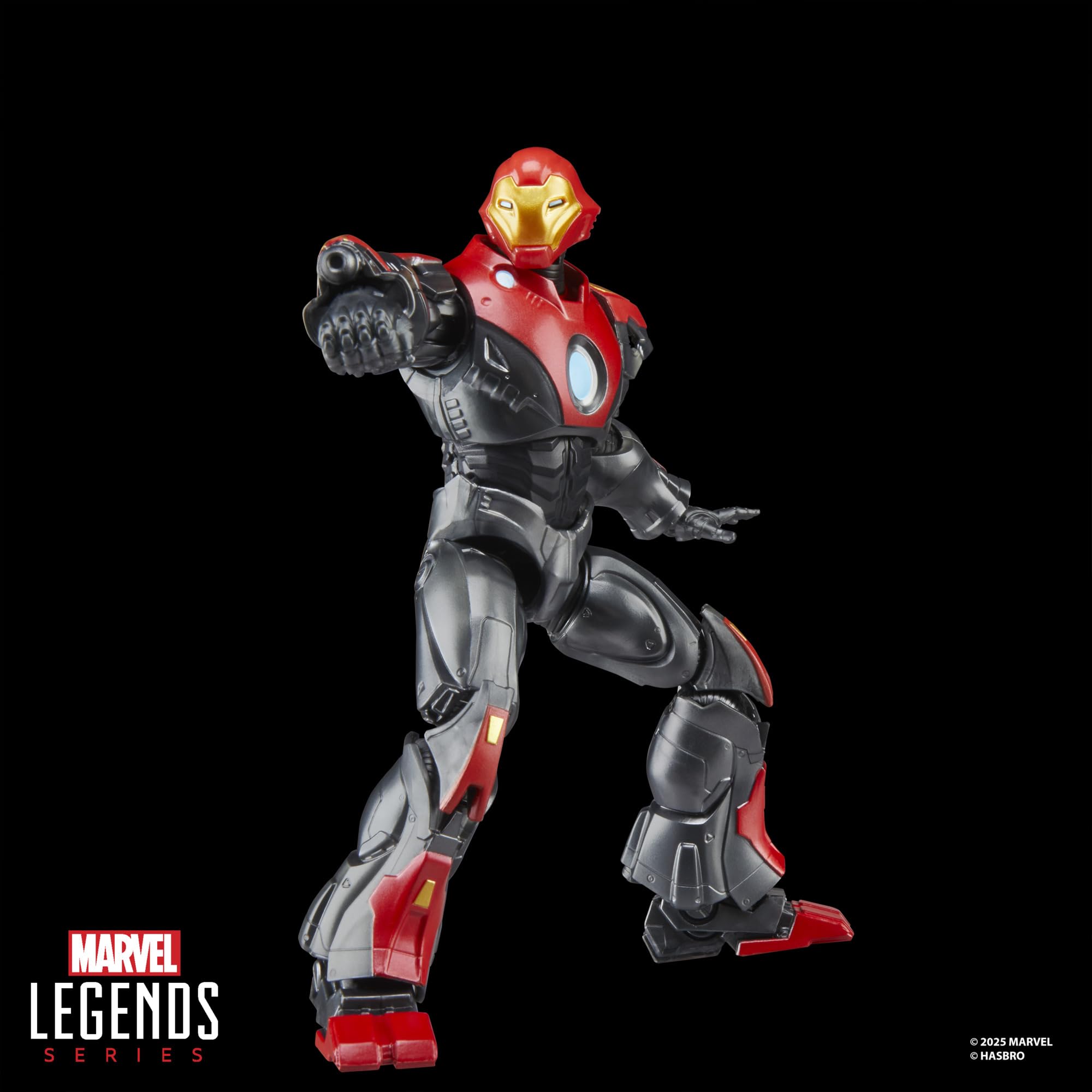 Marvel Legends Ultimate Iron Man with comic cover accessory enhances storytelling