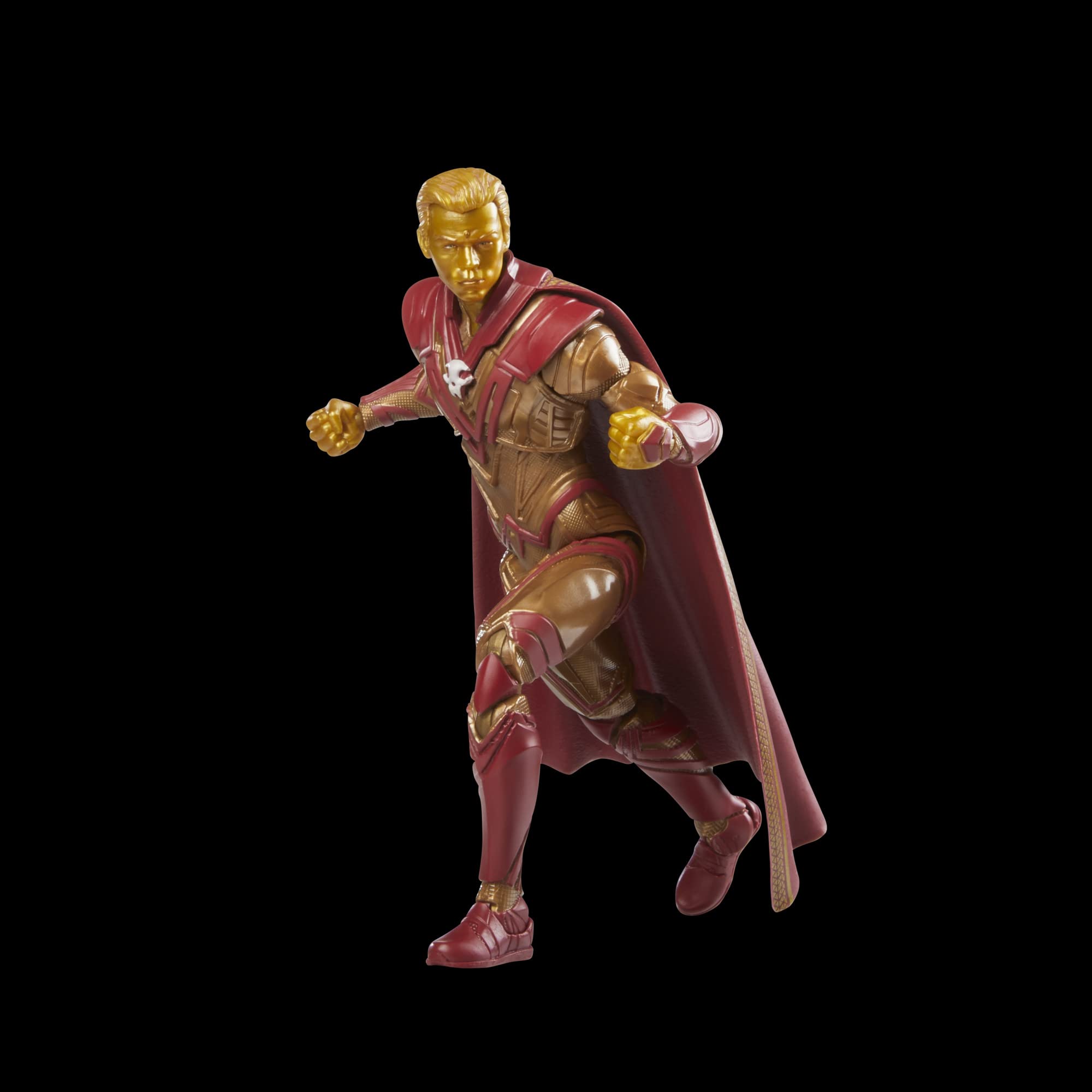 Packaging design for Marvel Legends Adam Warlock figure on shelf display.