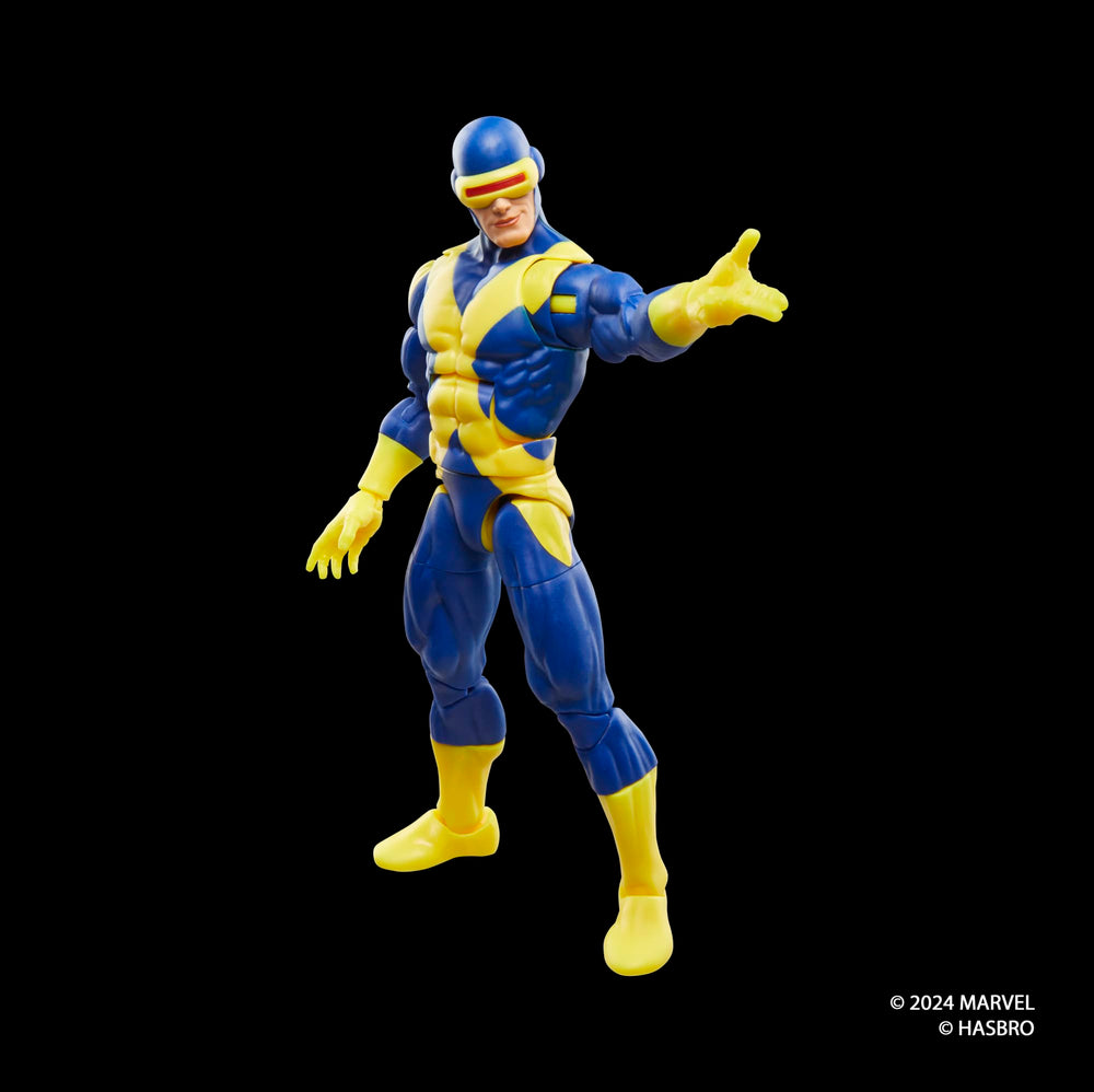 Marvel Legends Cyclops articulation showcased for dynamic posing