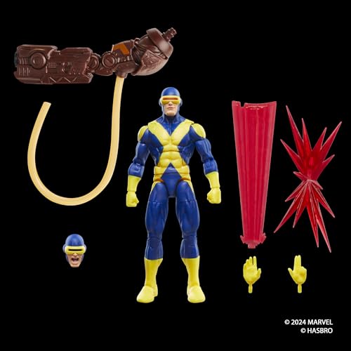 Marvel Legends Cyclops next to Nightcrawler for X-Men figure comparison