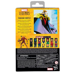 Marvel Legends Fabian Cortez figure accessories include flame FX for display options.