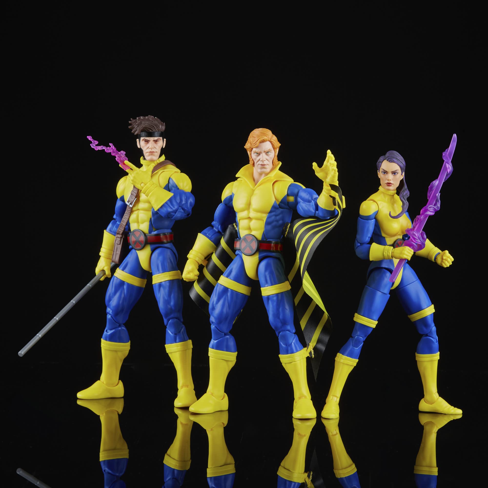 Marvel Legends Gambit figure with kinetic cards and bo staff action-ready