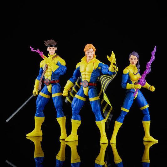 Marvel Legends Gambit figure with kinetic cards and bo staff action-ready