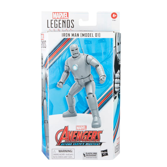 Marvel Legends Iron Man Model 01 front view showing premium deco