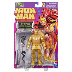 Marvel Legends Iron Man Model 01 Gold back view showing retro details