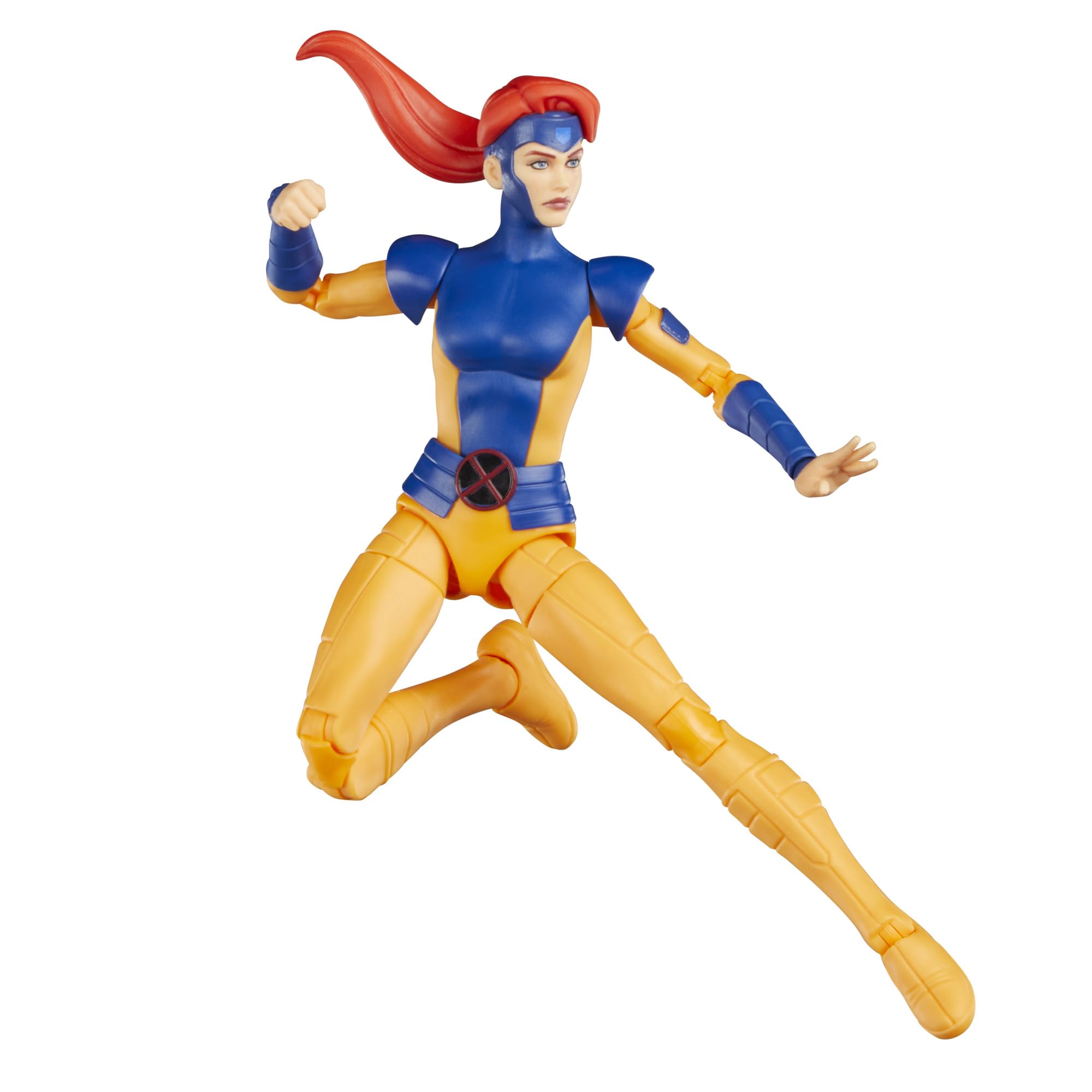 Marvel Legends Jean Grey X-Men ’97 figure on shelf-ready display stand