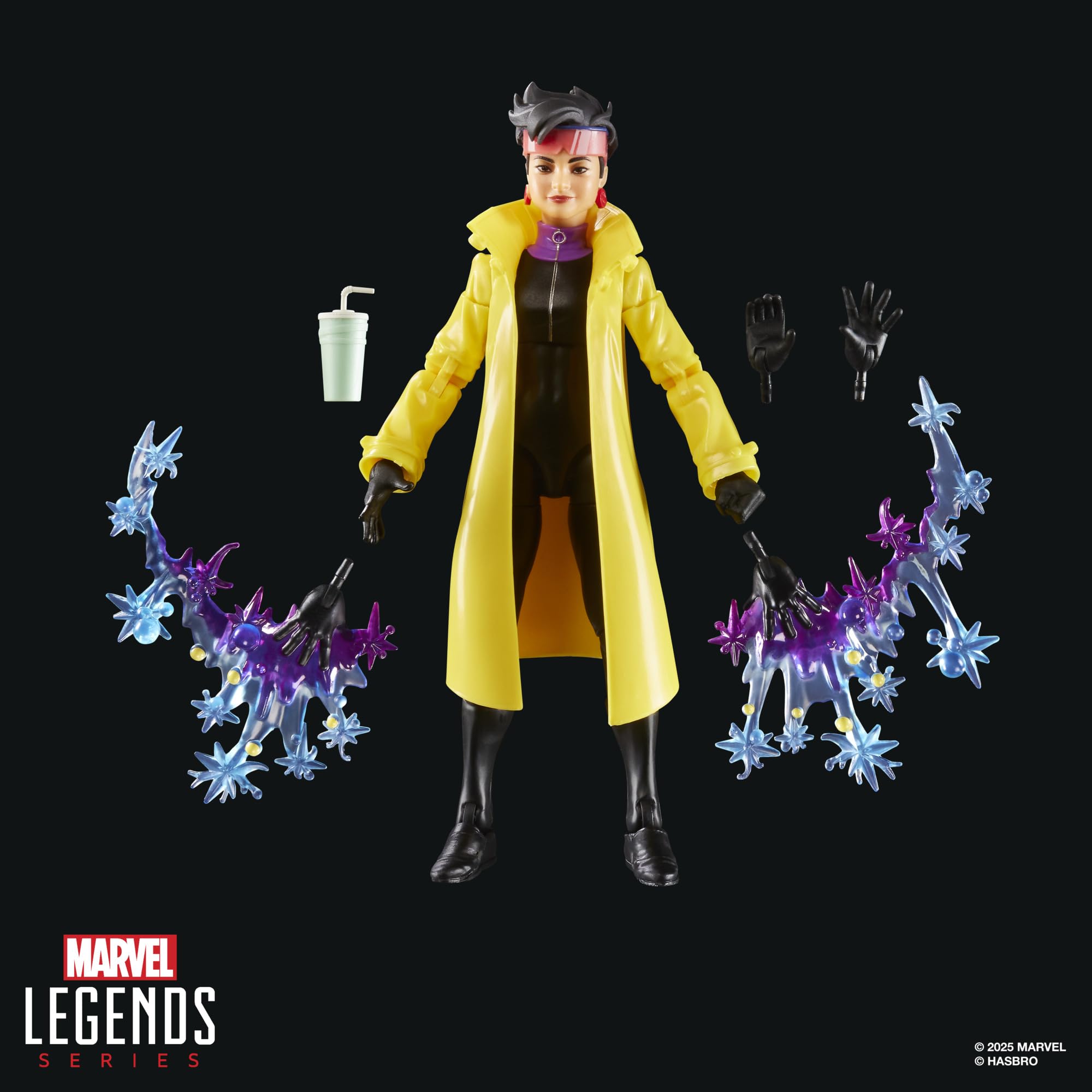 Marvel Legends display card featuring series art for shelf display.