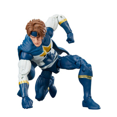 Hasbro Marvel Legends New Warriors Justice figure with interchangeable hands for expressions.