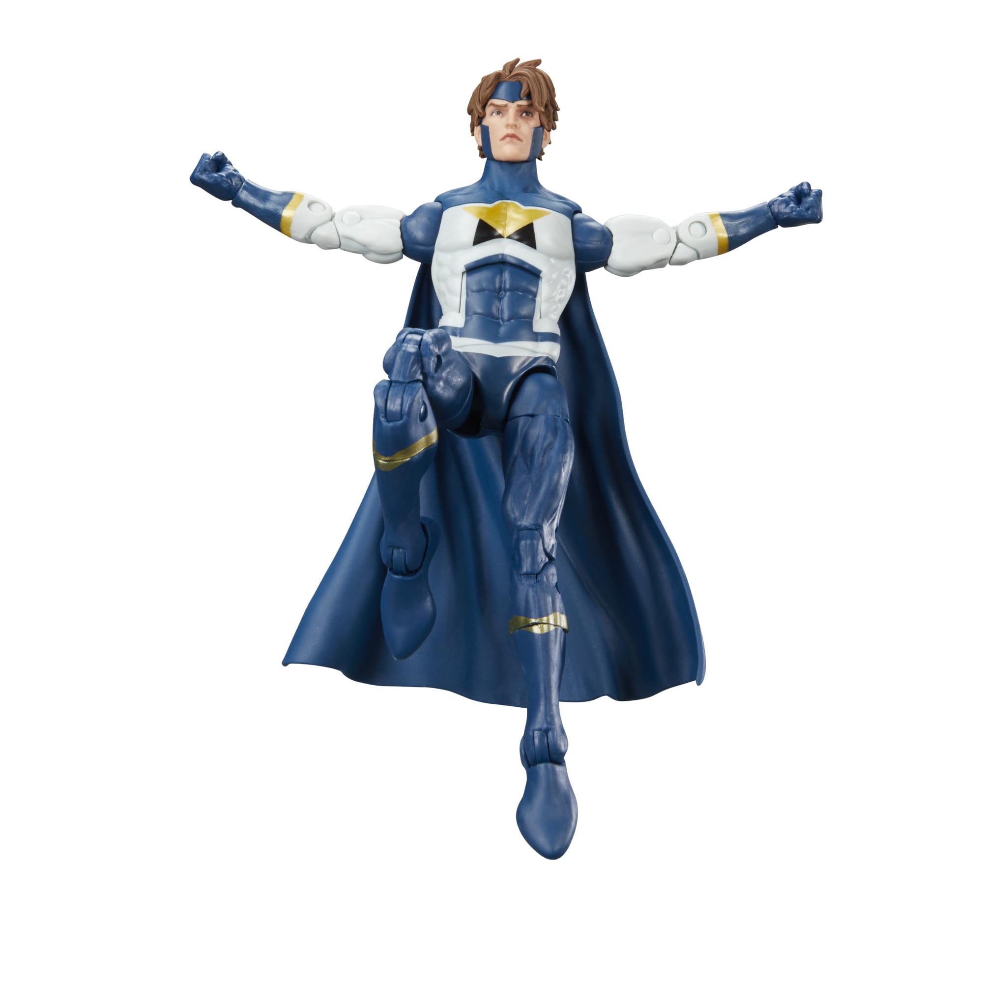 Premium articulation points on Marvel Legends New Warriors Justice figure for dynamic posing.